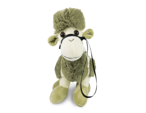peluche chameau vert