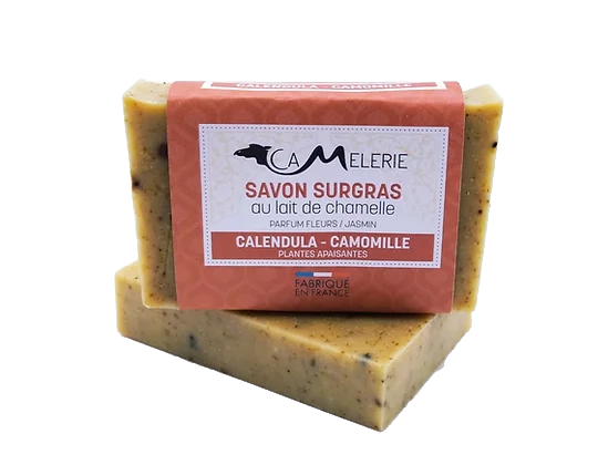 savon au lait de chamelle calendula camomille apaisant
