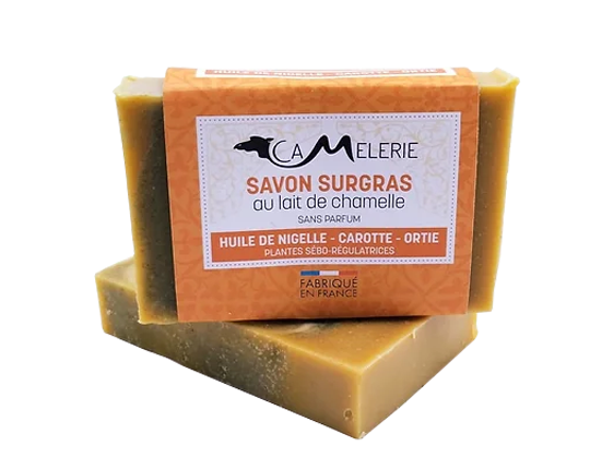 savon au lait de chamelle huile de nigelle carotte ortie